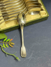 Чайные ложки Европа, Англия, мнц с серебрением, маркировка.  Винтаж. Цена за 6шт. Картинка 5